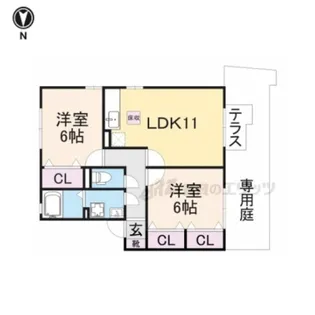 桃園【1階】の間取り
