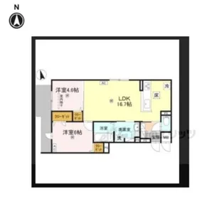 OKAYAMATE嘉平【1階】の間取り