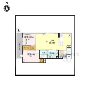 OKAYAMATE嘉平【3階】の間取り