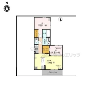 OKAYAMATE嘉平【2階】の間取り