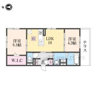 ヌーベル・ヴィ?侍従池【1階】の間取り