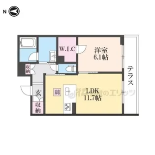 シャーメゾンノア【102号室】の間取り