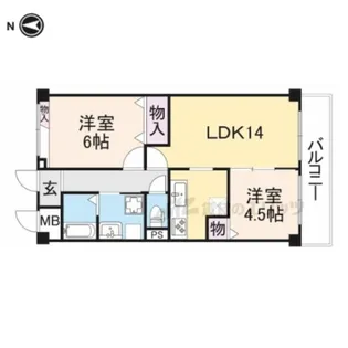 マンションエルミナール【4階】の間取り