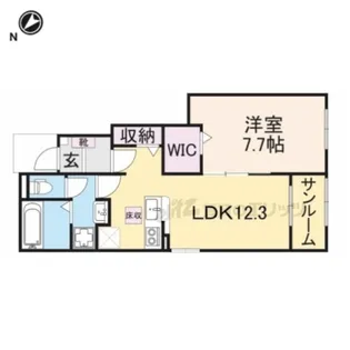 カルムメゾンK・?【1階】の間取り