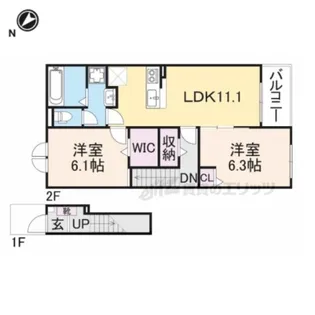 カルムメゾンK・Ⅲ【2階】の間取り