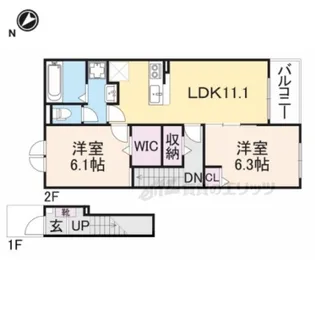 カルムメゾンK・?【2階】の間取り
