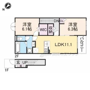 カルムメゾンK・?【2階】の間取り