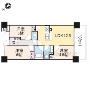 エスリード五位堂駅前【702号室】の間取り