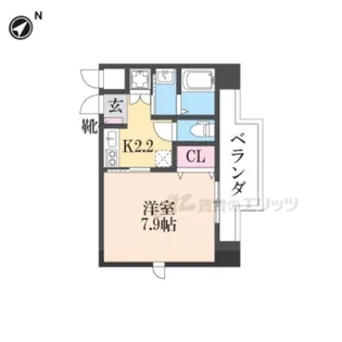 GLORYKISERA【605号室】の間取り