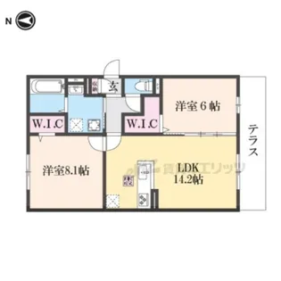 GRAMM箱ノ井【1階】の間取り