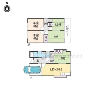 奈良県葛城市林堂【一戸建】の間取り