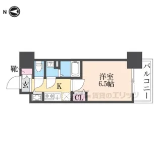 アドバンス大阪バレンシア【6階】の間取り