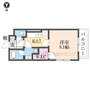 グランドソレイユ【205号室】の間取り