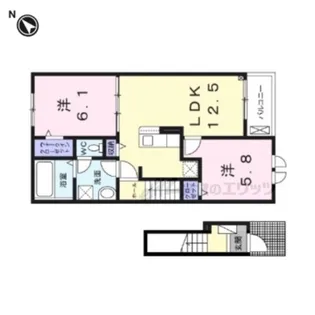 ルナ ハイツ?【202号室】の間取り