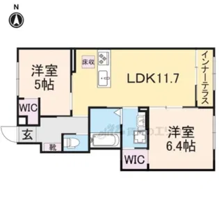 リレア【1階】の間取り