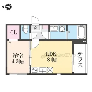 四ノ宮レジデンス【1階】の間取り