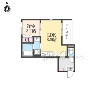 「四ノ宮レジデンス」【3階】の間取り