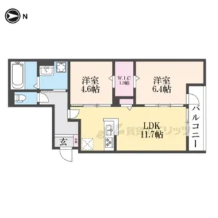 RIKO塚口【2階】の間取り