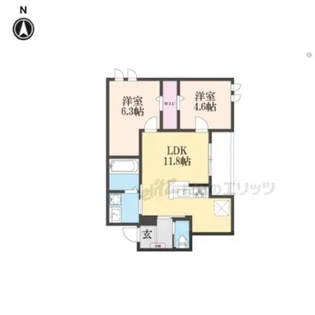 RIKO塚口【1階】の間取り
