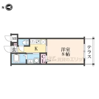 「CREST TAPP京都丹波口Ⅱ」【1階】の間取り