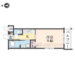 CREST TAPP京都丹波口Ⅱ【2階】の間取り
