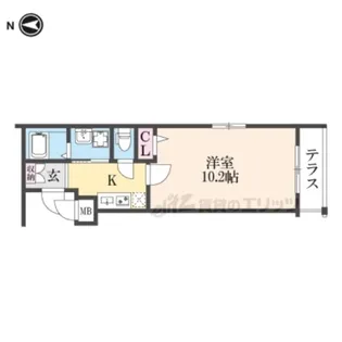 CREST TAPP京都丹波口?【1階】の間取り