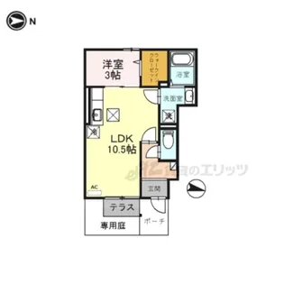 ル・ラルゴ【103号室】の間取り