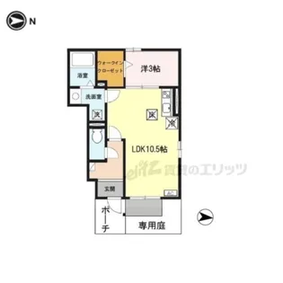 ル・ラルゴ【105号室】の間取り