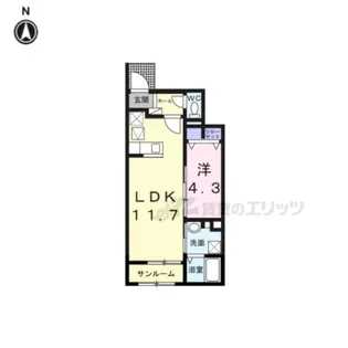 Casa verde【1階】の間取り