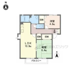 メゾンヴェールB【2階】の間取り