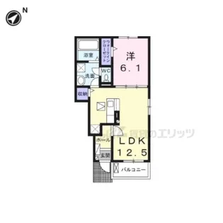 クレール聖和A【102号室】の間取り