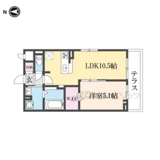 クレリア【1階】の間取り