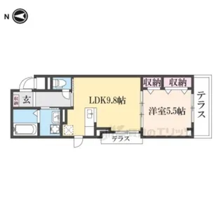 クレリア【1階】の間取り