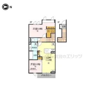 竜田テラス【2階】の間取り