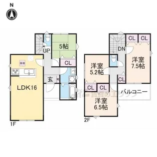 奈良県生駒市仲之町【一戸建】の間取り