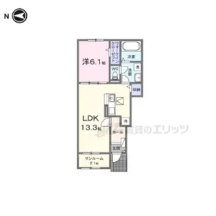 モンターニャ【1階】の間取り