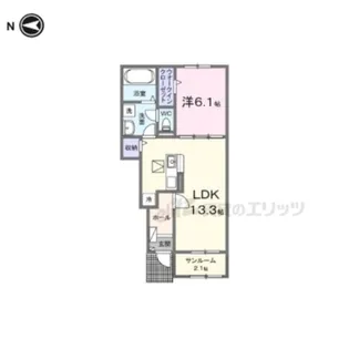 モンターニャ【1階】の間取り