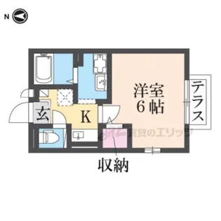 クレールウエスト【1階】の間取り