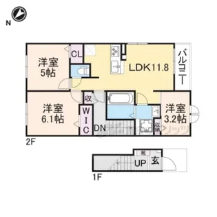 3LDKの間取り画像