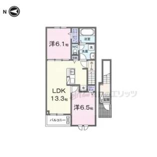 キング・ヒルズ?【2階】の間取り