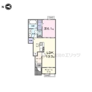 キング・ヒルズ?【1階】の間取り