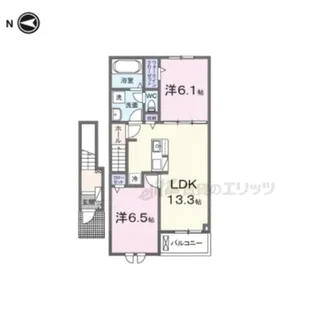 キング・ヒルズ?【2階】の間取り