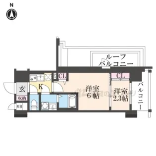 ソルテラス京都西院STATION SIDE【5階】の間取り