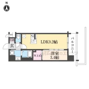 1LDKの間取り画像