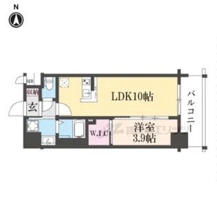 ソルテラス京都西院STATION SIDE【4階】の間取り