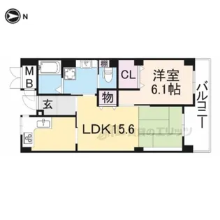 ベルデ石きり【605号室】の間取り