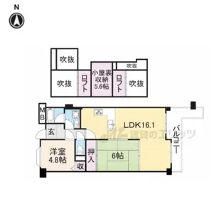ネオハイツ富雄【7階】の間取り