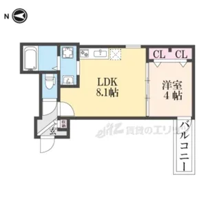 ブラン尼崎【3階】の間取り