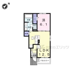 クレール聖和B【103号室】の間取り