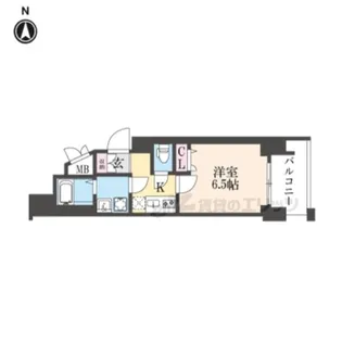 ソルテラスKYOTO西大路 瑠【2階】の間取り